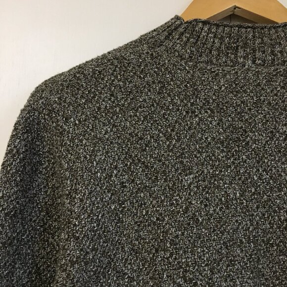 Frank & Oak Olive Knit Unisex 100% Organic Cotton Mock Neck Sweater - Picture 7 of 16